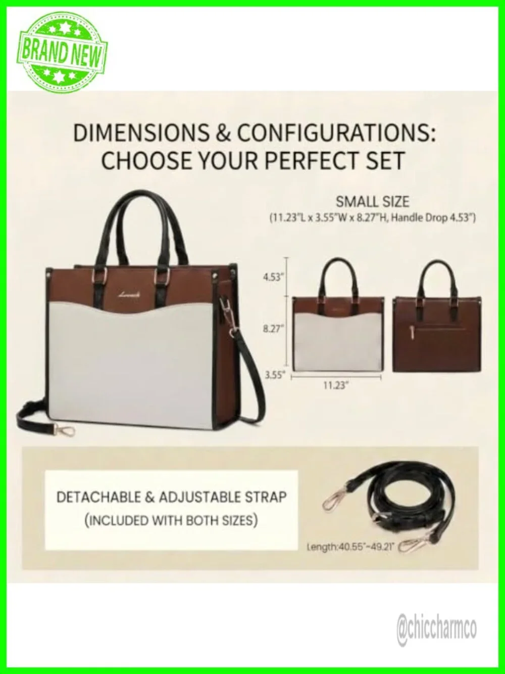 Vintage Color Block Satchel Tote Bag Vegan Leather Top Handle Crossbody Purse